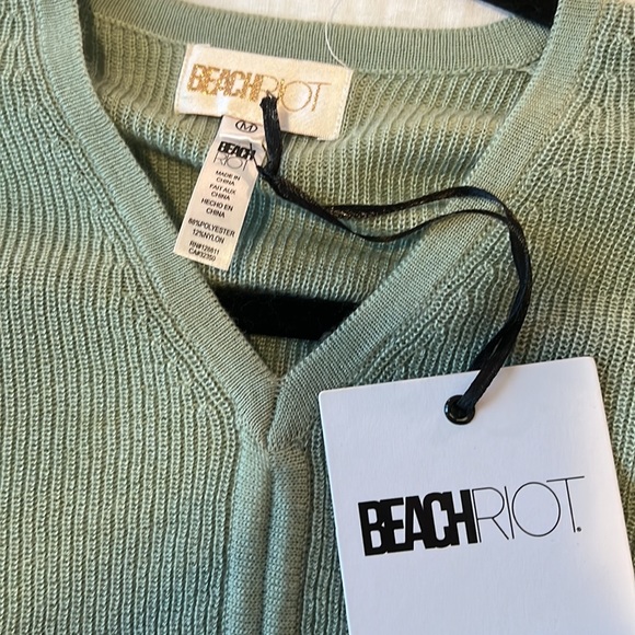 Beach Riot Sage Green Ruched Sweater - Picture 5 of 6